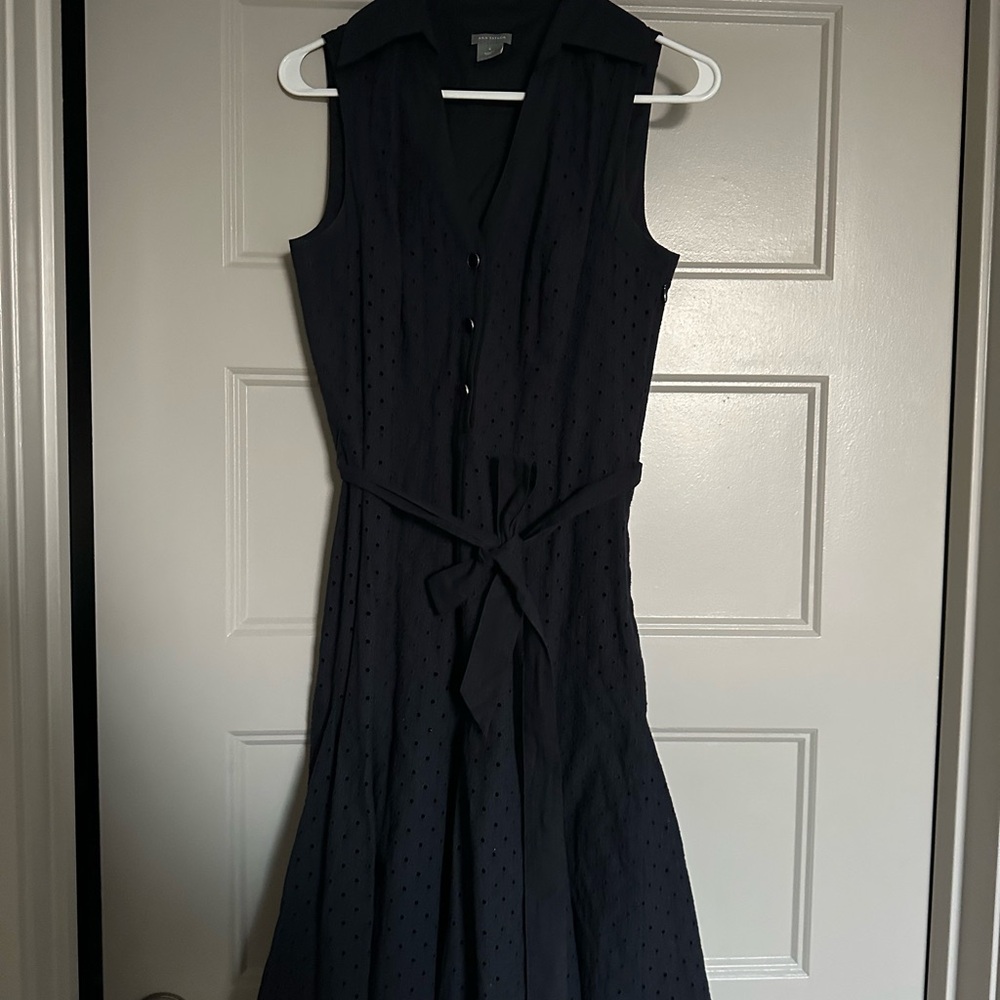 Ann Taylor Eyelet Sleeveless Dress